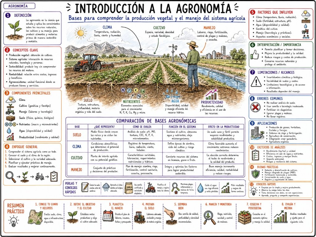 Introducción a la Agronomía: Bases para comprender la Producción Vegetal