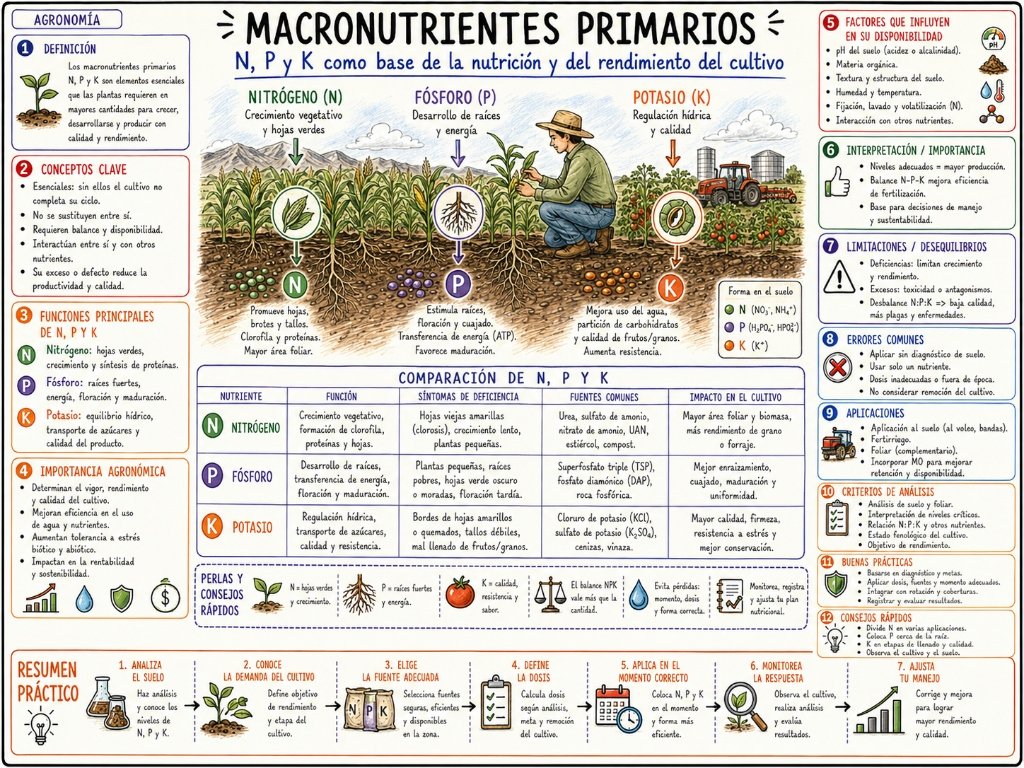 Macronutrientes Primarios: N, P y K