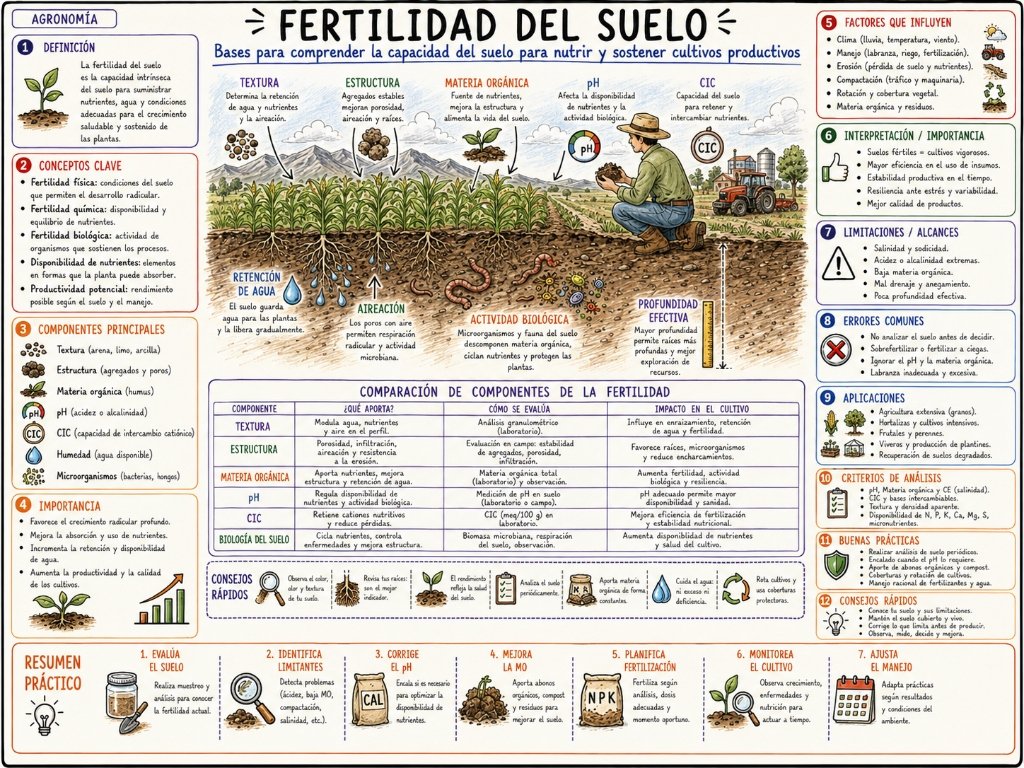Fertilidad del Suelo: Bases para comprender la capacidad del suelo para nutrir cultivos