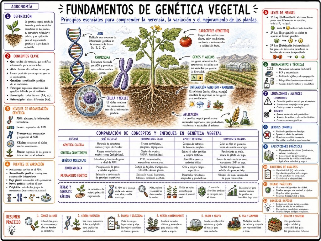 Fundamentos de Genética Vegetal: Principios esenciales para comprender la herencia